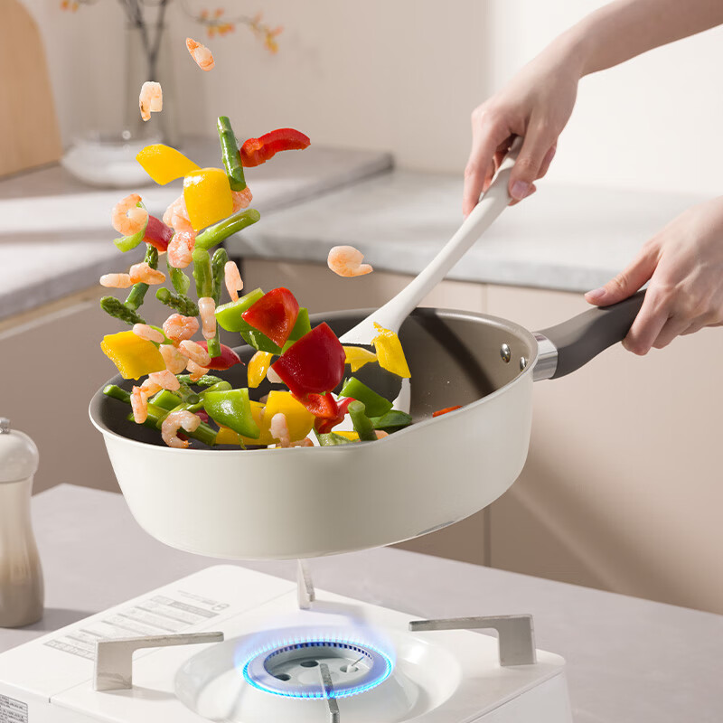 炊大皇 平底锅煎锅易洁不粘锅煎饼煎蛋28cm 磁炉通用 瓷晶CJ28JG高清大图