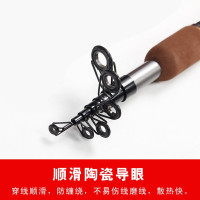 柄迷你钓鱼竿短竿海竿水滴轮冰钓竿鱼杆渔具 1.6米棕色路亚(不带线轮)