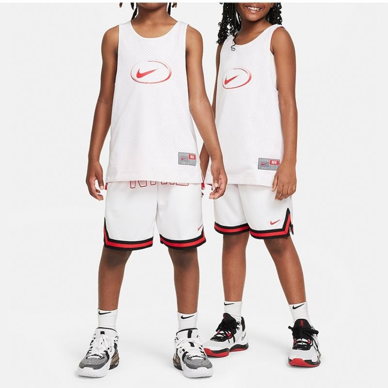 NIKE耐克背心运动休闲速干透气双面穿大童篮球上衣FN8348-100 D