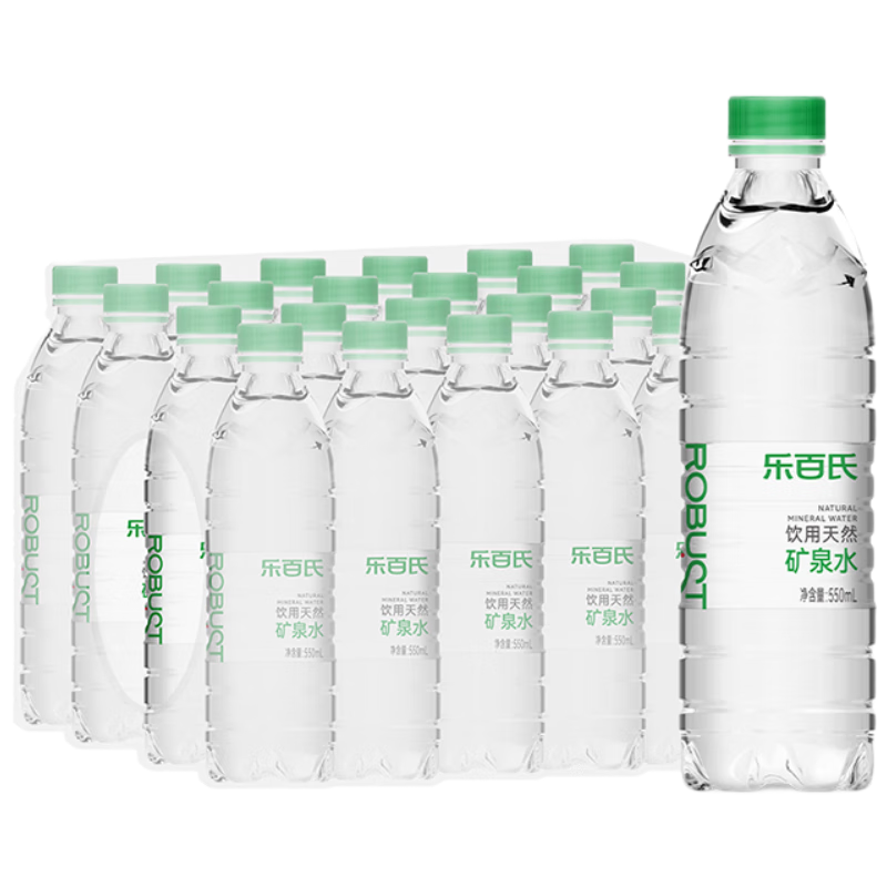 乐百氏 天然矿泉水 550ML*24瓶 会议办公 家庭健康饮用水 单位:箱