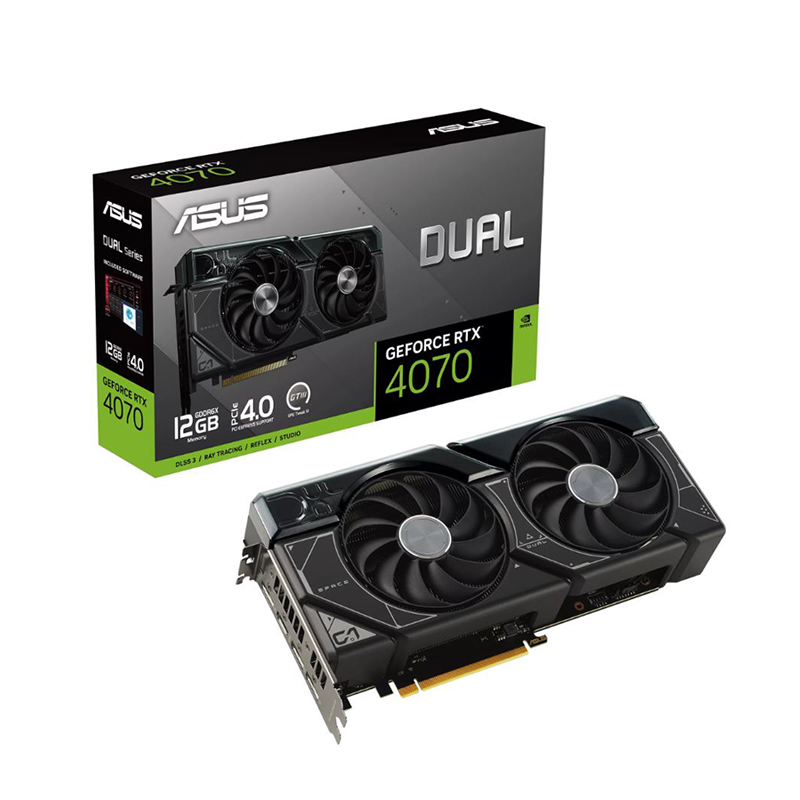 华硕(ASUS)DUAL GeForce RTX4070-12G 电竞游戏专业独立显卡