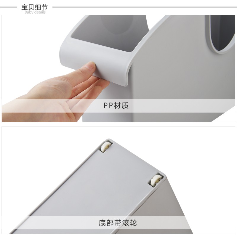 厨房用品大全锅具收纳架滑轮锅盖置物架橱柜收纳推拉盒塑料调料架收纳层架 三维工匠高清大图
