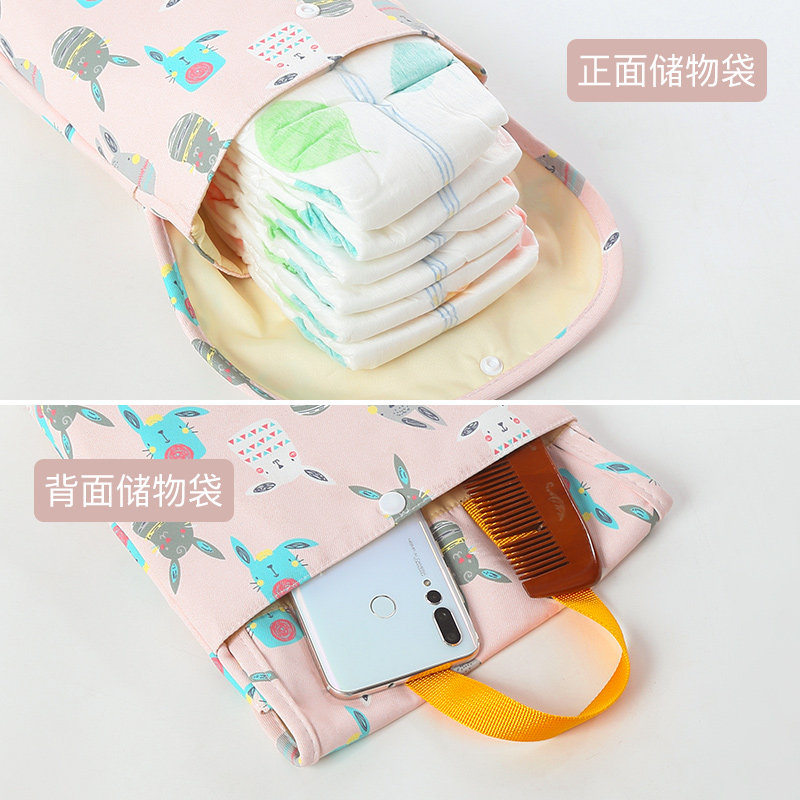 婴儿尿不湿收纳袋外出用品便携式尿片袋尿布包宝宝衣服纸尿裤袋子收纳袋 三维工匠高清大图