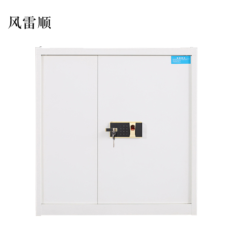 风雷顺电子保密柜钢制密码文件柜保险柜铁皮资料柜矮柜办公室储物柜单节白色指纹锁420*900*900