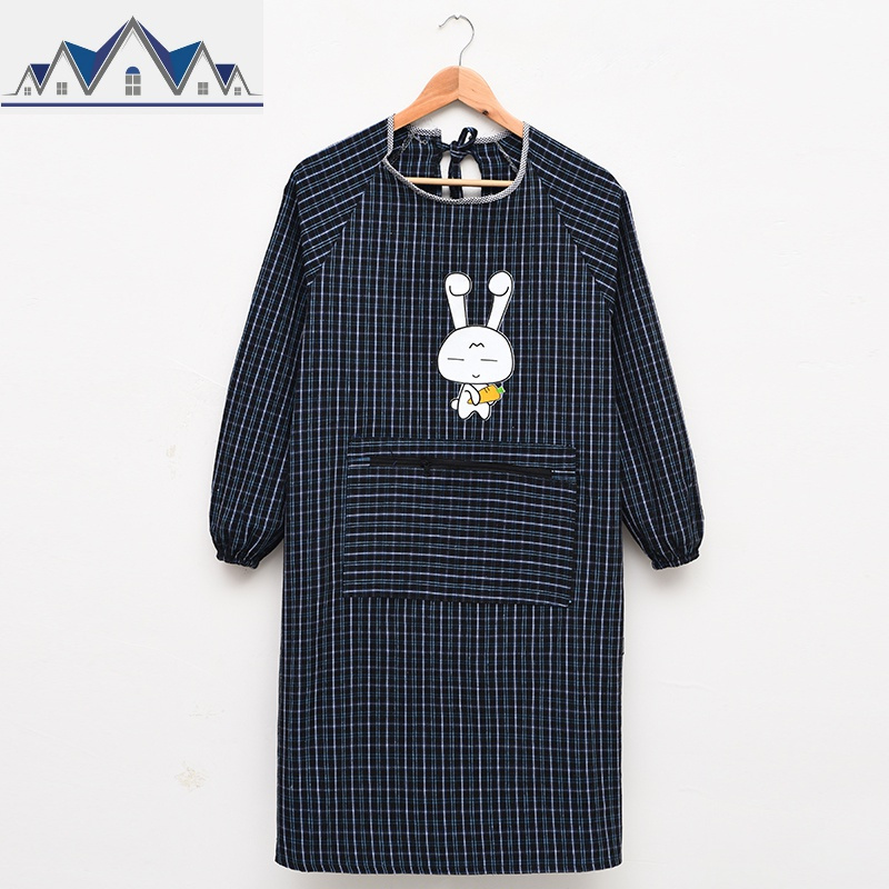 厨房长袖围裙女男士家用防水防油韩版时尚罩衣成人工作服定制logo 三维工匠