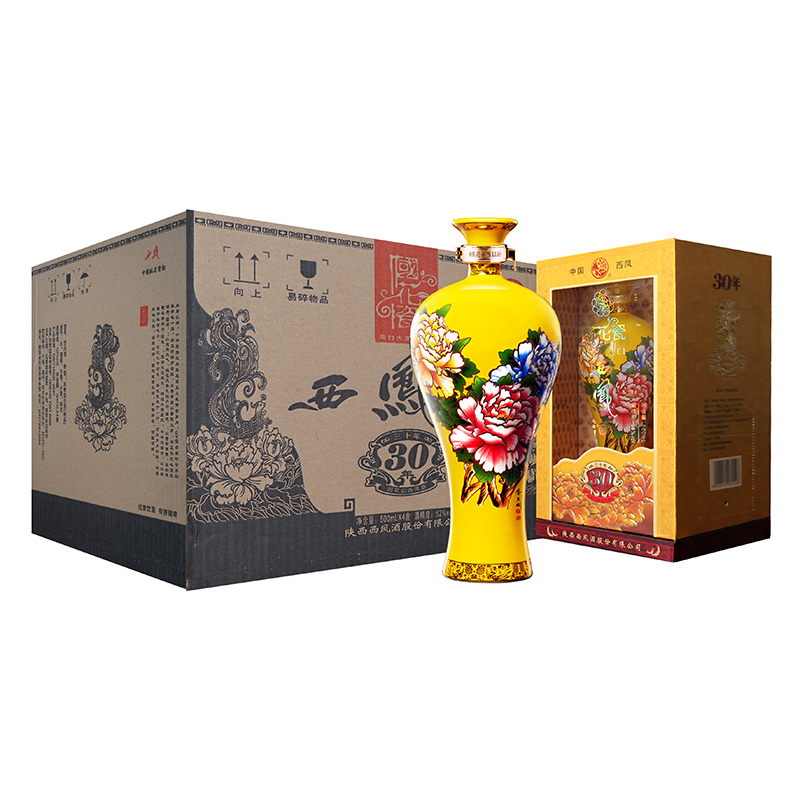 西凤酒国花瓷30年52度三十年凤香型白酒500mL*1瓶评价- 淘宝网