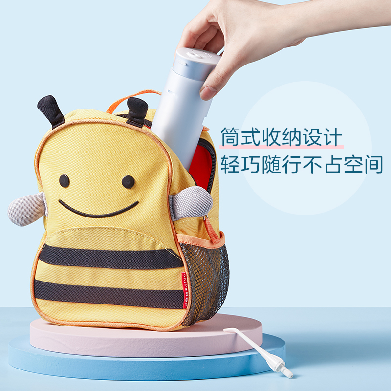 松下(Panasonic)儿童冲牙器家用便携式牙缝水牙线口腔清洁小型喷牙正畸用洗牙器干电池式EW-WDJ1D-A高清大图