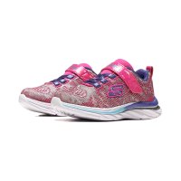 Skechers斯凯奇女小童青少年鞋休闲鞋2018新款粉色低帮运动鞋81290N 81290N/HPMT桃红色+多彩色 25.5码/适合脚长145mm