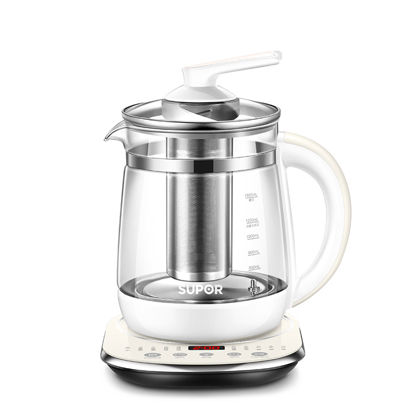 苏泊尔supor养生壶多功能简约煮茶壶全自动电热水壶玻璃烧水壶sw15y06
