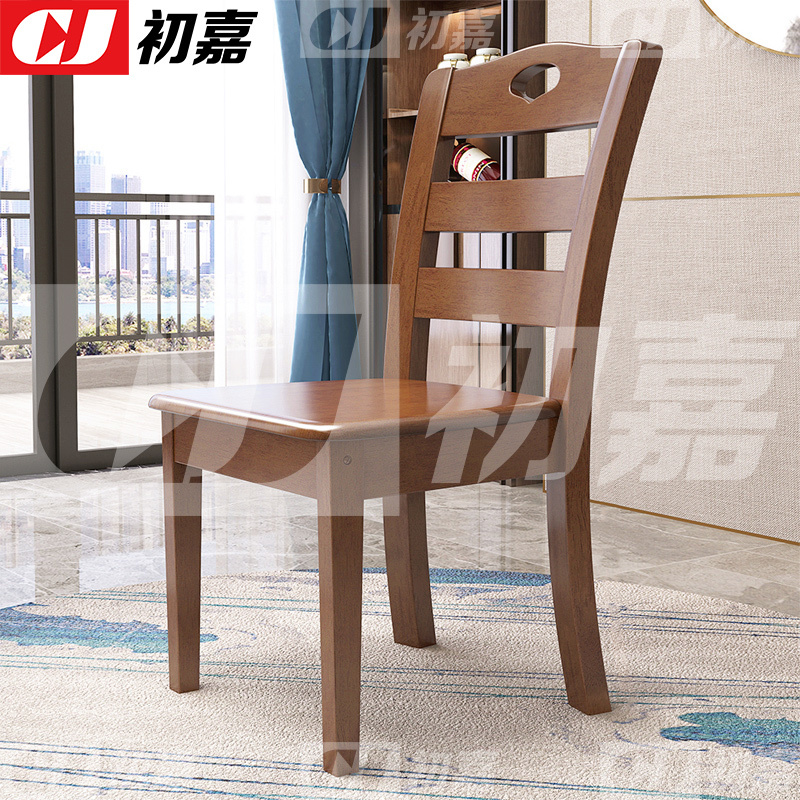 初嘉(CJ)实木餐桌圆形餐桌椅组合1.3米圆桌8把餐椅