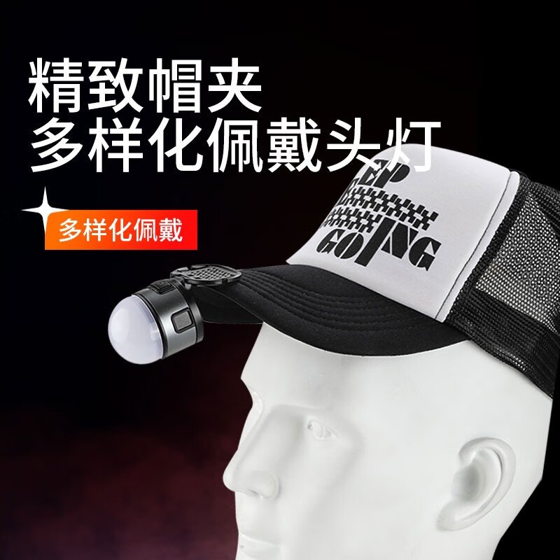 神火(SHENHUO) RT02强光头灯多功能led可充电超亮帽夹头戴式超轻小号5W大功率夜钓鱼灯专用超长续航2小时