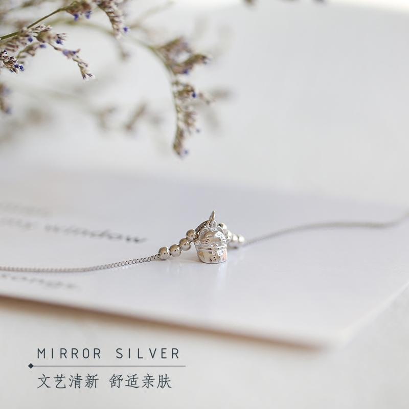 日系可爱萌小猫精致招财猫S925纯银细款手链转运珠送闺蜜礼物韩女送女朋友七夕情人节礼物