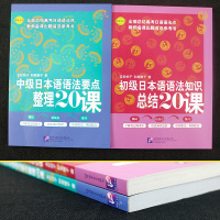 [原版引进]初级日本语语法知识总结20课+中级日本语语法要点整理20课(共2本)/日语语法新思维/标准日语语法/日语自学