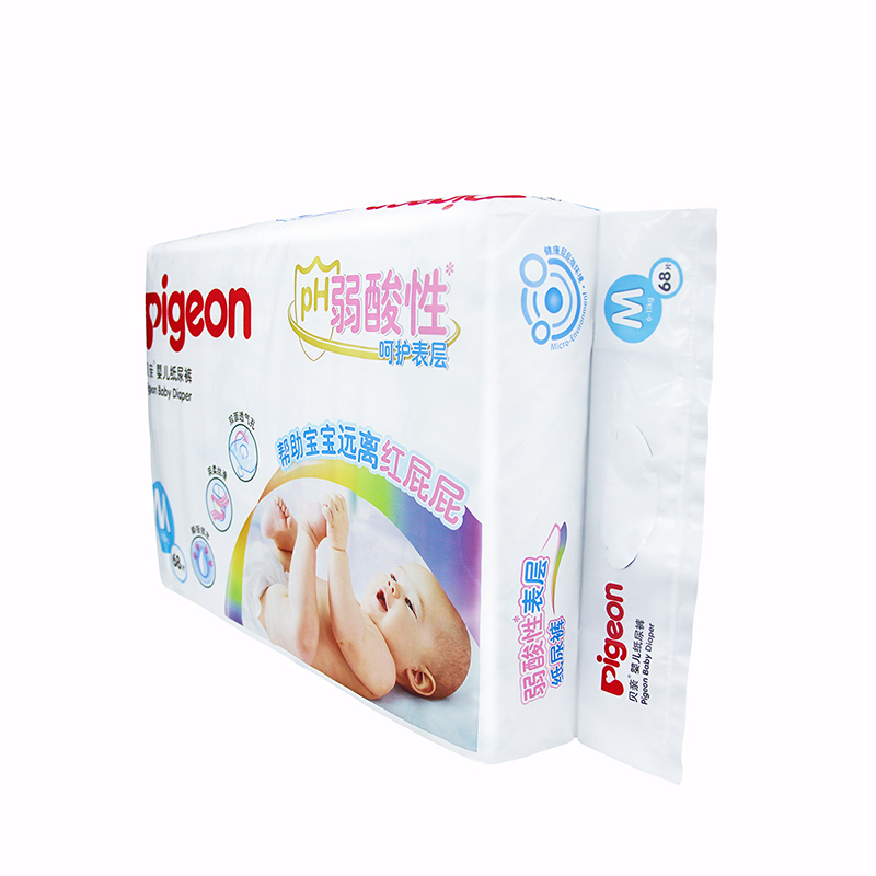 Pigeon/贝亲 婴儿纸尿裤 宝宝纸尿裤 宝宝弱酸性尿不湿M68片适合6kg-11kg