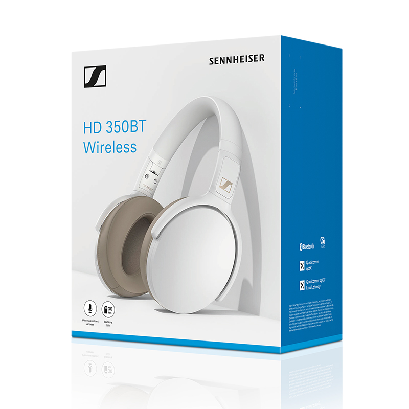 森海塞尔(Sennheiser) HD 350BT蓝牙耳机 折叠头戴式无线蓝牙耳机 白色高清大图