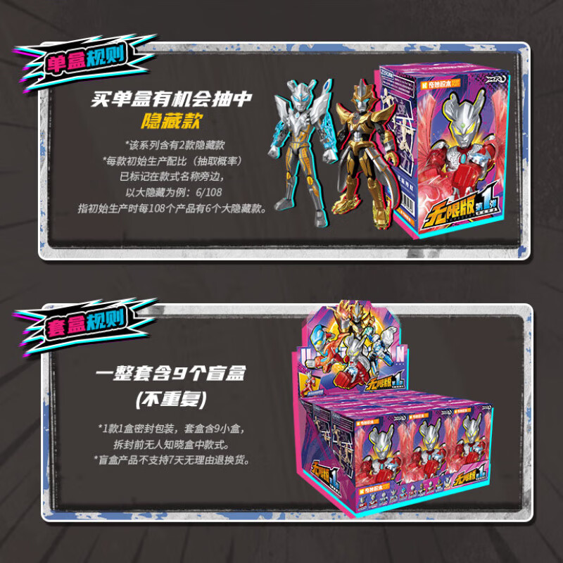 奇妙奥特曼积木人玩具ZERO无限版赛罗泽塔男孩六一儿童节生日礼物 ZERO无限版积木人端盒9款高清大图