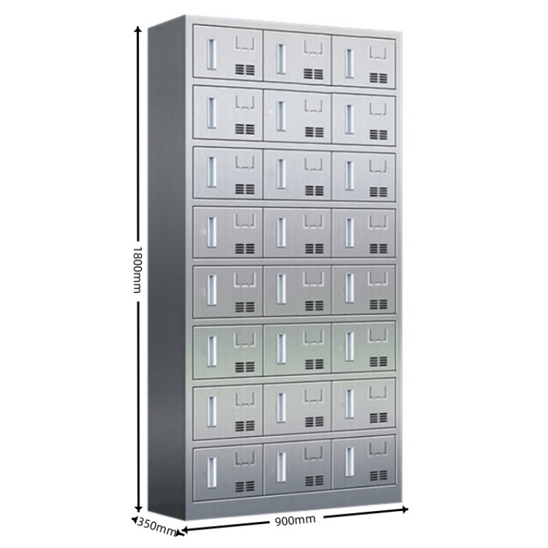 攸形不锈钢碗柜24门900*350*1800mm台高清大图