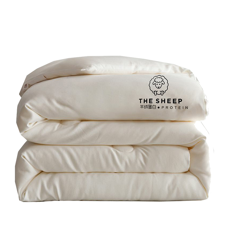 财巢 羊绒蛋白大豆纤维被 200*230cm(颜色可备注) 约8斤秋冬被 /条高清大图