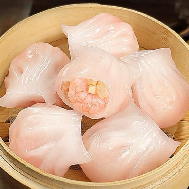 水晶虾饺皇8个/200g 广东水晶虾饺皇烧麦水晶饺广式点心茶楼早点用半