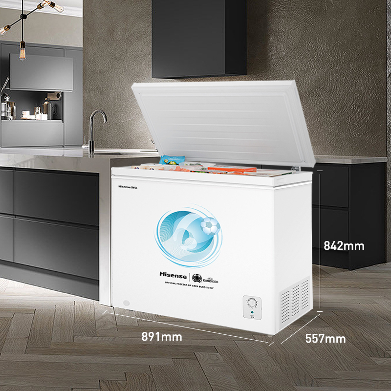 海信(Hisense)202升 冰柜家用小型冷藏冷冻柜卧式商用大容量 BD/BC-202ND