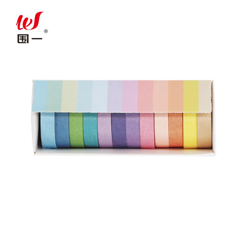 围一 彩色纸胶带 长2M*宽7.5MM-12色窄款 卷高清大图