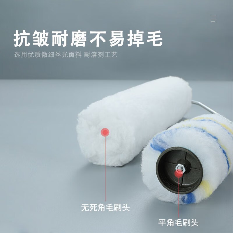 工霸(GONGBA)6寸滚刷 涂料乳胶漆滚筒刷油漆刷刷漆工具各种条纹定制 3把/件 1件高清大图