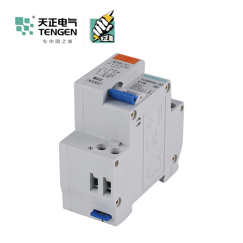 天正电气 空气开关 TGM30L-32 1P+N C 20A 30mA 01070010003 微型漏电保护断路器