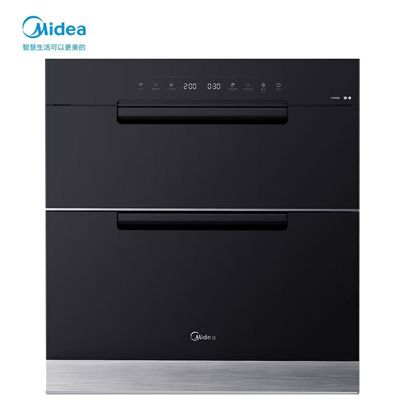美的(Midea)消毒柜 消毒碗柜 碗筷 嵌入式消毒柜家用 紫外线光波消毒 智能控制 [105L三室三层高端旗舰]