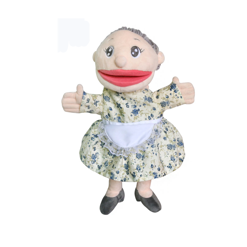 手偶玩具偶娃娃人物表演手套职业可张嘴巴能动大号套手腹语互动张嘴