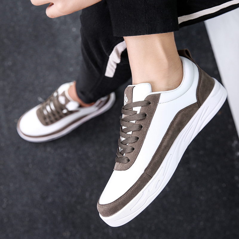 鞋子男拼色百搭夏季休闲鞋韩版潮流男鞋黑白ins板鞋男青少年学院风