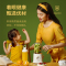 大宇(DAEWOO)榨汁机家用水果迷你电动便携式果汁机复古多功能全自动料理机原汁机 白色