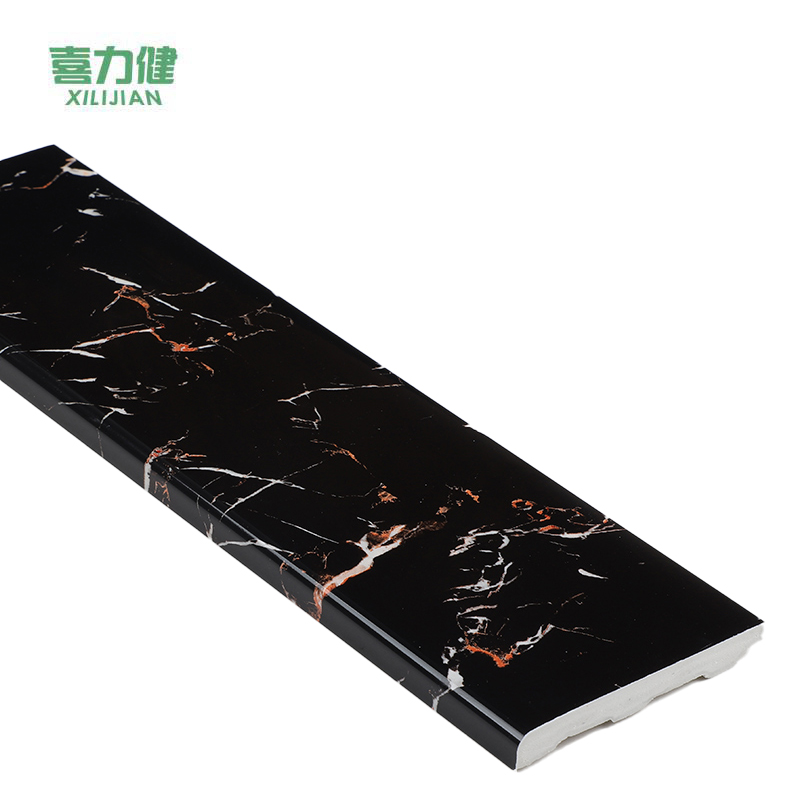 喜力健 PVC实心踢脚线 长3M*高4CM*厚10MM-黑金花 根高清大图