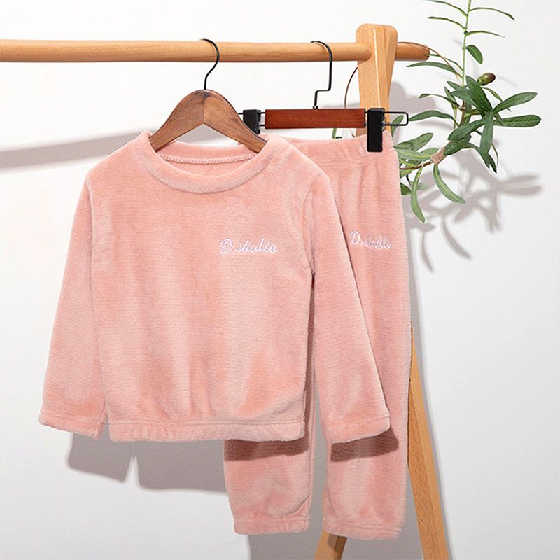 儿童睡衣男童暖暖套装珊瑚绒女童冬季加厚小孩保暖衣家居服外穿新