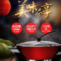 苏泊尔（SUPOR）H30YK3Y-150 鸳鸯电火锅 5L电火锅 涮锅多功能锅