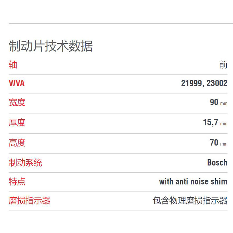 布雷博(brembo)前片.陶瓷P50038N适配09-15款奔驰Fortwo 1.0L/ 1.0T