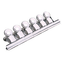 得力(deli)9526票夹 圆形票夹不锈钢铁票夹小夹子 办公用品 (19mm/6个装) 10包装