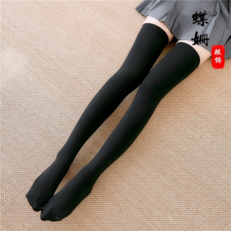 suntek加长款过膝袜春秋高筒袜子日系白色黑丝袜女学院风百搭半截大腿