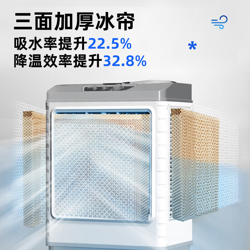 美的(Midea)空调扇制冷风机工业电冷风扇水冷空调加冰块商用冷气机大面积超强风车间降温水冷机AC400-20B高清大图
