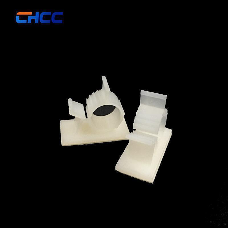 家柏饰(CORATED)收纳数据线电线整理固定器卡扣自粘圆管电源线路网线塑料扣夹线卡 50个黑色（直径10-13mm）