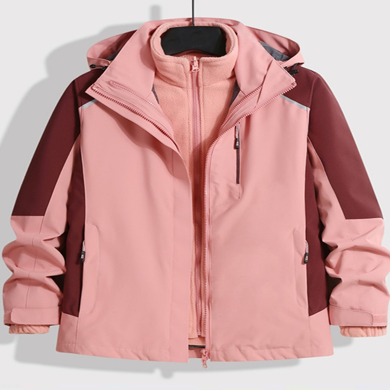 闪电客户外潮牌冲锋衣男女三合一可拆卸外套冬季加厚登山服