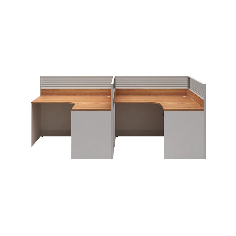 [企诺]屏风工位 QND2bYP-L2812带柜OX 1200×1400×1050mm 人造板 组高清大图