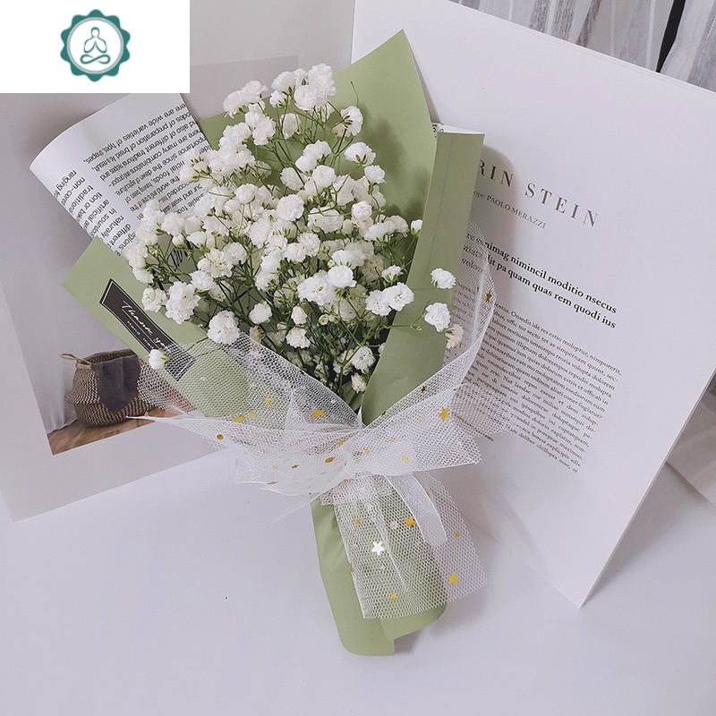 封后 Fenghou 花瓶 花艺满天星干花小花束永生花真花大束毕业生日送女友闺蜜5花束 封后紫色满天星加5支粉玫瑰 价格图片品牌报价 苏宁易购杰伦家居专营店