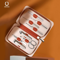七素 臻享·前行者8件套(珍珠镍)Q1A377405 指甲刀套装礼盒指甲钳指甲剪挖耳勺镊子指甲锉死皮推修眉剪刀工具