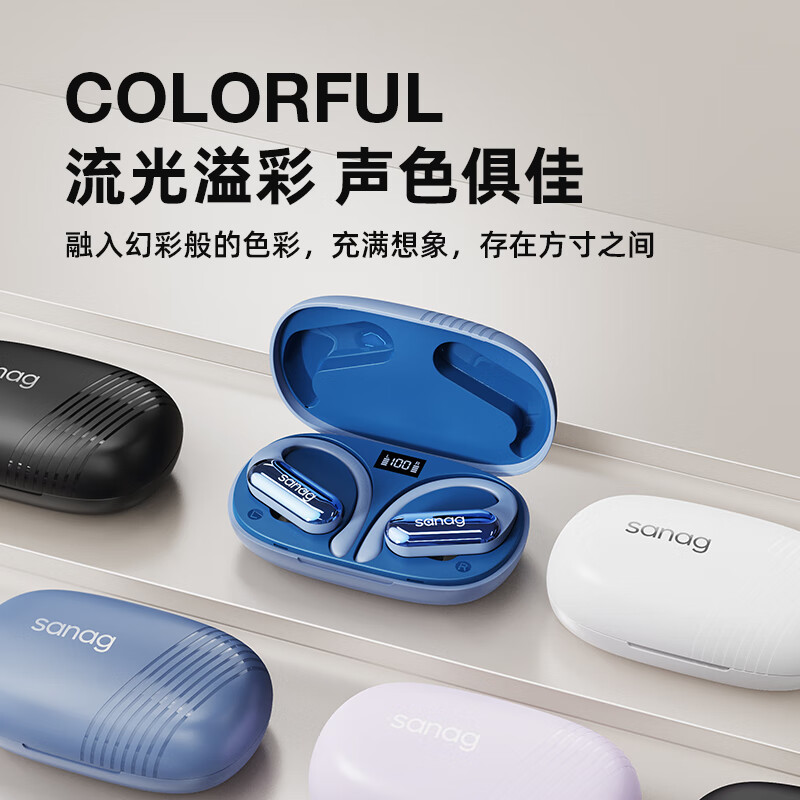 塞那 S-Z22SProMAX-耳机-黑色 蓝牙耳机无线挂耳开放入耳式降噪音乐运动健身超长高清大图