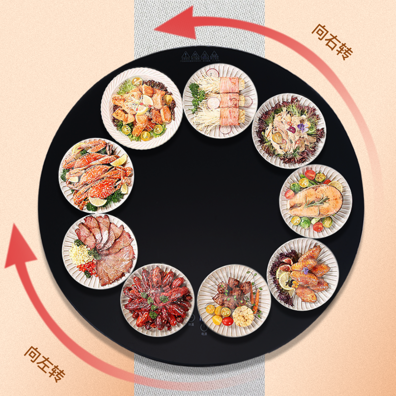 先科家用饭菜保温板手动旋转餐桌面暖菜板发热垫多功能加热菜板[800手动旋转保温板金属包边]高清大图