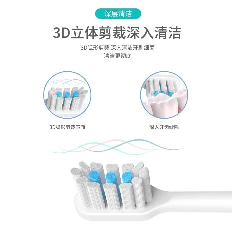 适配Sakypro舒客舒克电动牙刷头g22/g23/g33/g32/t2替换3头3139G高清大图