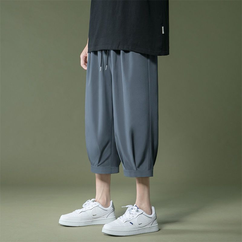 森马集团旗下GleMall夏季速干运动七分裤男生冰丝薄款过膝休闲裤