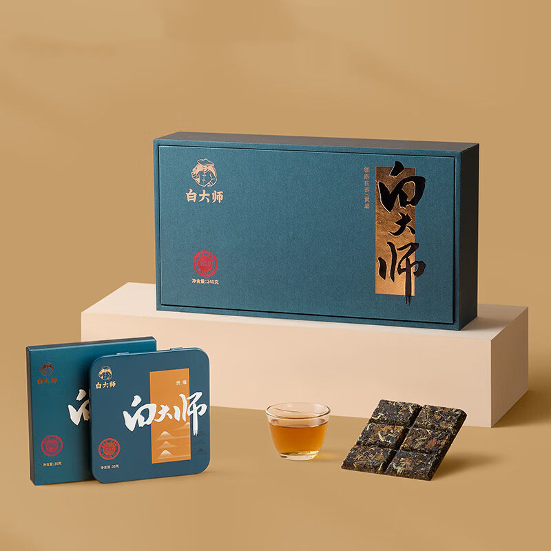白大师 2018年 贡眉福鼎白茶小方片礼盒装 240g(30g*8)高清大图