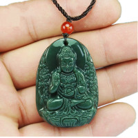 和田玉青玉八大守护神阿弥陀佛坠挂件生肖猪狗守护神挂件男女款带证书送女朋友七夕情人节礼物