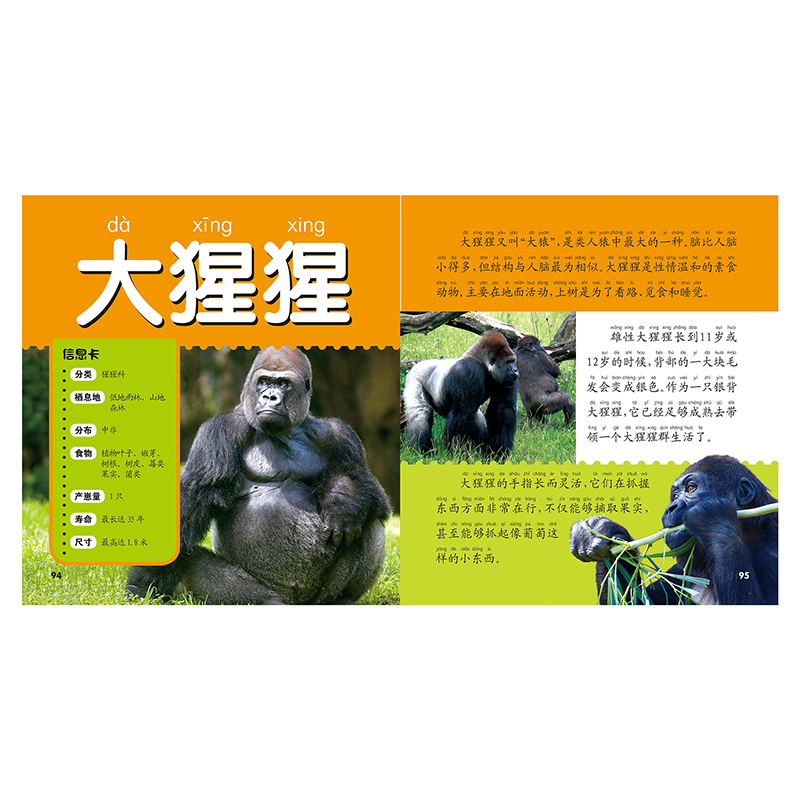 [醉染正版]晨风童书多彩童年我爱读系列 野生动物大百科彩图注音版 生动有趣的文字探秘动物世界 动物生活大百科3-8岁少儿
